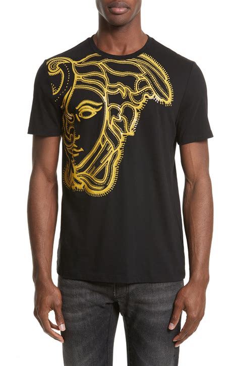 versace navy t shirt|Versace graphic t shirts.